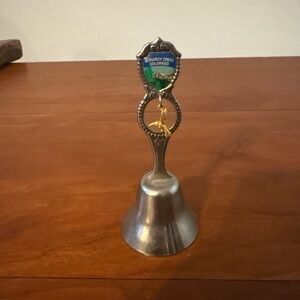 Vintage Monarch Crest Colorado Souvenir Bell | Metal Hand Bell Collectible